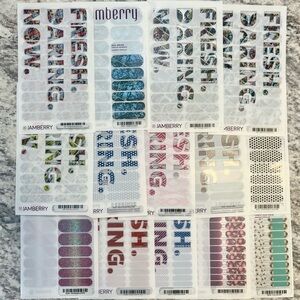 Jamberry nail wraps 14-sheet lot, NEW in packaging.